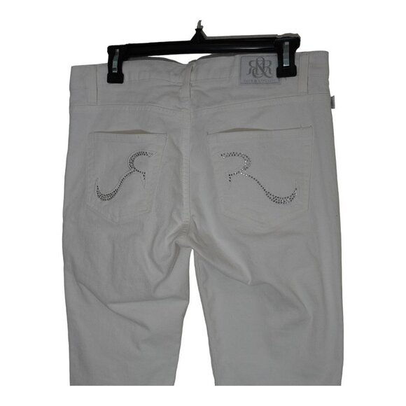 Rock & Republic Women's White Denim Bootcut Jeans Designer Fashion - Picture 8 of 10